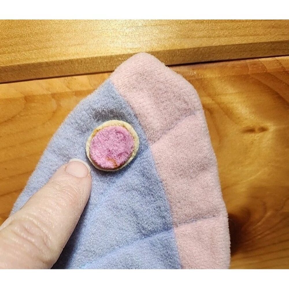 Vintage 1981 Dakin Pink Blue Butterfly Plush 6" nutshell stuffed Felt legs - Picture 9 of 13
